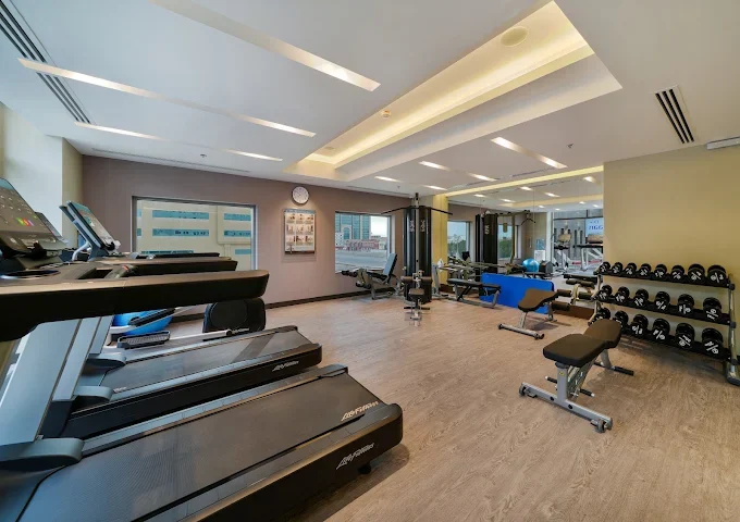 The hotel's gym