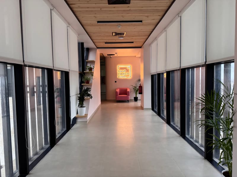 Corridor of office doors
