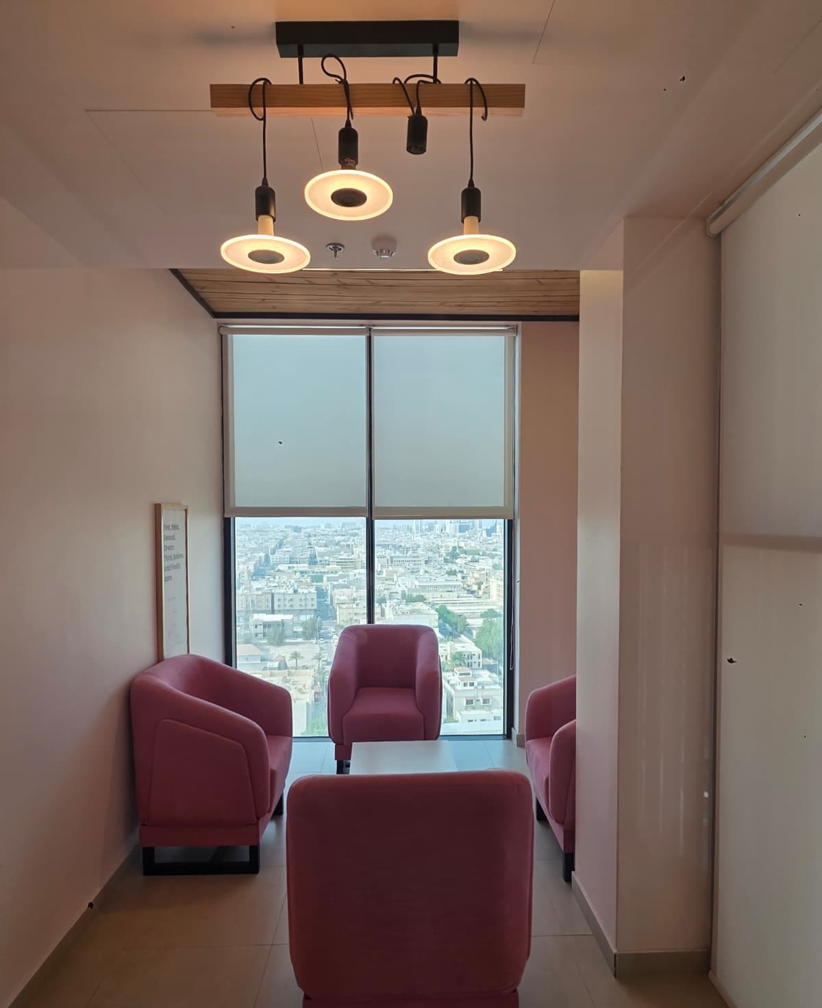 Sky Bridge, the seating with the city beyond